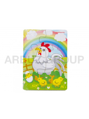 ПАЗЛ ДЕРЕВЯННЫЙ КУРОЧКА И РАДУГА