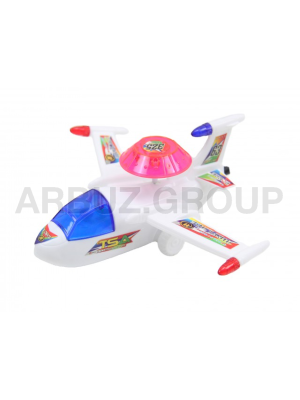 САМОЛЕТ ЗАВОДНОЙ СО СВЕТОВЫМИ ЭФФЕКТАМИ