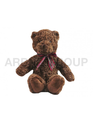 МИШКА ШОКОЛАД С КЛЕТЧАТЫМ БАНТОМ