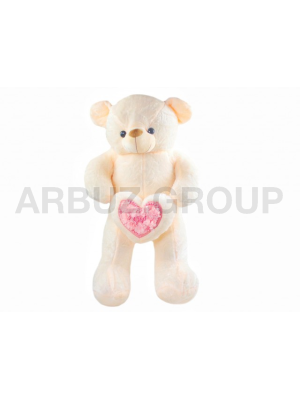 МИШУТКА КРЕМОВЫЙ С АЖУРНЫМ СЕРДЦЕМ