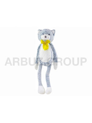 КОТ СЕРЫЙ С ЯРКИМ БАНТОМ