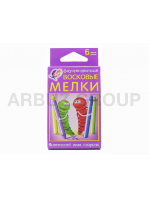 МЕЛКИ ВОСКОВЫЕ ФЛУОРЕСЦЕНТНЫЕ 6 ЦВЕТОВ