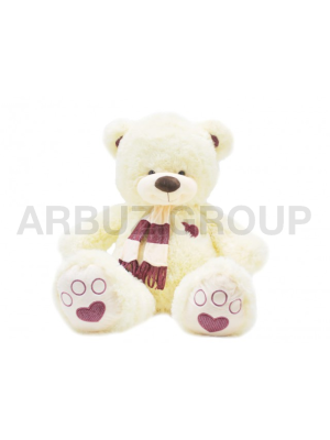 МИШКА ВЫШИТОЕ СЕРДЕЧКО ВАНИЛЬНЫЙ