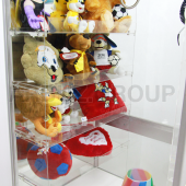 Торгово-призовой автомат 'Хватай-ка с лузой и скатом для мячей' + витрина для больших игрушек