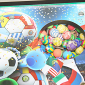 Аппарат для продажи мячей-прыгунов ФУТБОЛ - 3 , (4 линии футболистов)