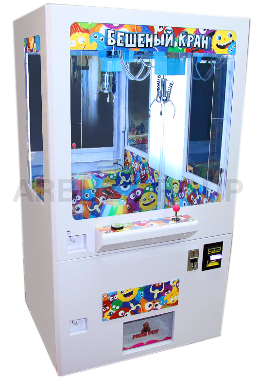 Торгово-призовой автомат 'Бешеный кран' в металлическом корпусе