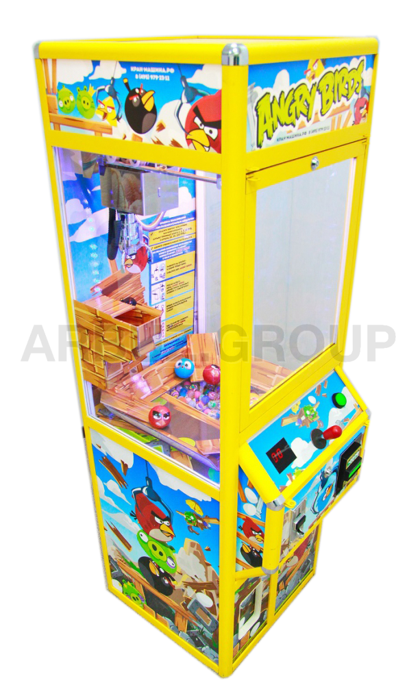 Призовой автомат 'Скворечник-Злые Птички' с мячами-прыгунами и капсулами