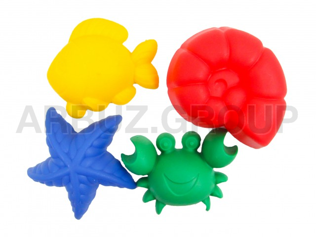 НАБОР ФОРМОЧЕК ДЛЯ ПЕСКА МОРСКИЕ ЖИТЕЛИ(4шт)