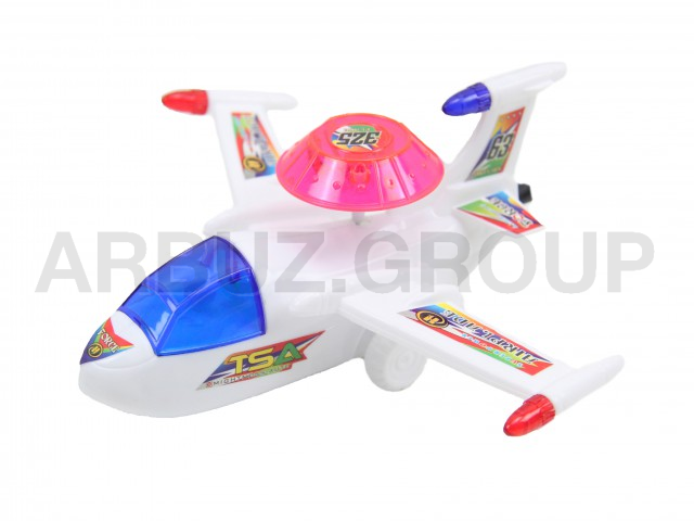 САМОЛЕТ ЗАВОДНОЙ СО СВЕТОВЫМИ ЭФФЕКТАМИ