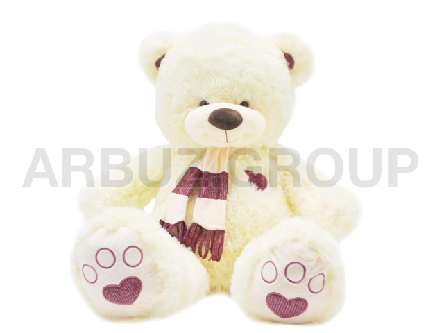 МИШКА ВЫШИТОЕ СЕРДЕЧКО ВАНИЛЬНЫЙ