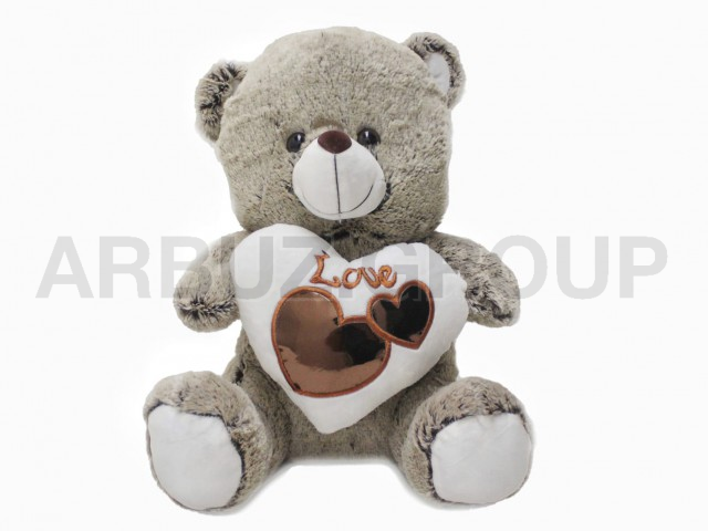 МИШУТКА  КОФЕЙНЫЙ МЕЛАНЖ С СЕРДЕЧКОМ